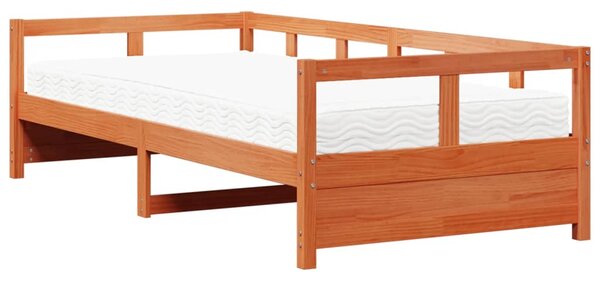 Válenda s matrací voskově hnědá 80 x 200 cm masivní borovice 3321049