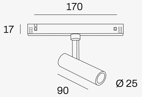 Internova Sottile LED svítidlo pro 48V lištu bílé ⌀40mm - 13WČerná2700K