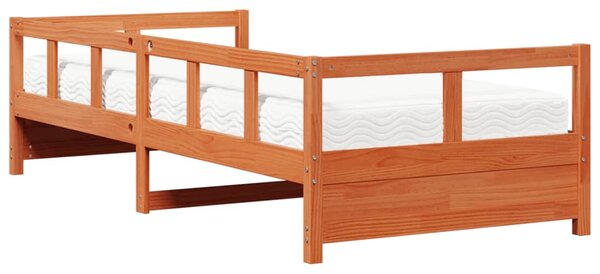 Válenda s matrací voskově hnědá 80 x 200 cm masivní borovice 3321049