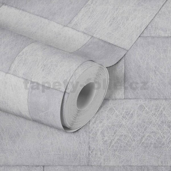 Vliesové tapety na zeď Titanium 3 38201-1, rozměr 10,05 m x 0,53 m, industriální bloky šedé, A.S. CRÉATION