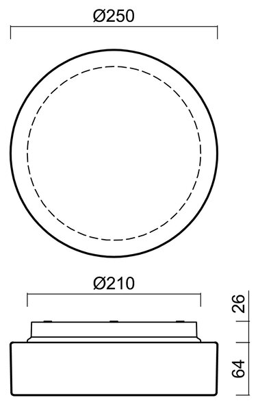 OS ELS71189 ELSA 1 IP stropní/nástěnné skleněné svítidlo bílá IP65 7W E27 - OSMONT