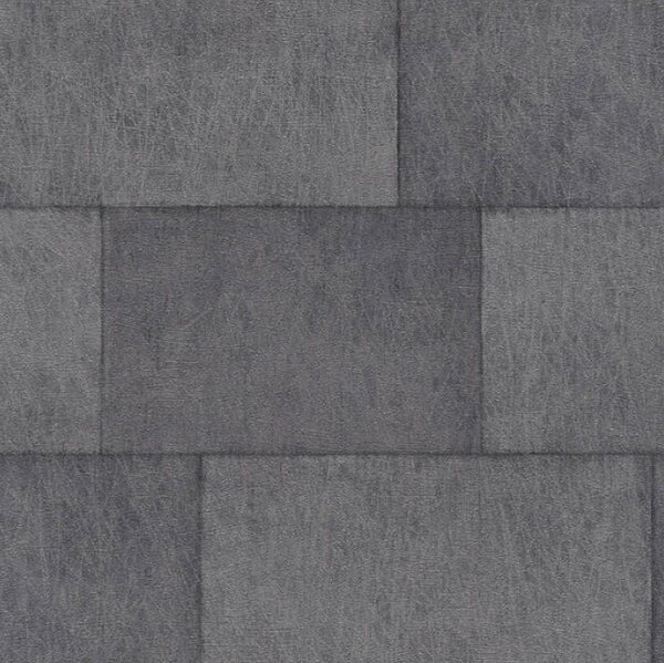 Vliesové tapety na zeď Titanium 3 38201-6, rozměr 10,05 m x 0,53 m, industriální bloky tmavě šedé, A.S. CRÉATION