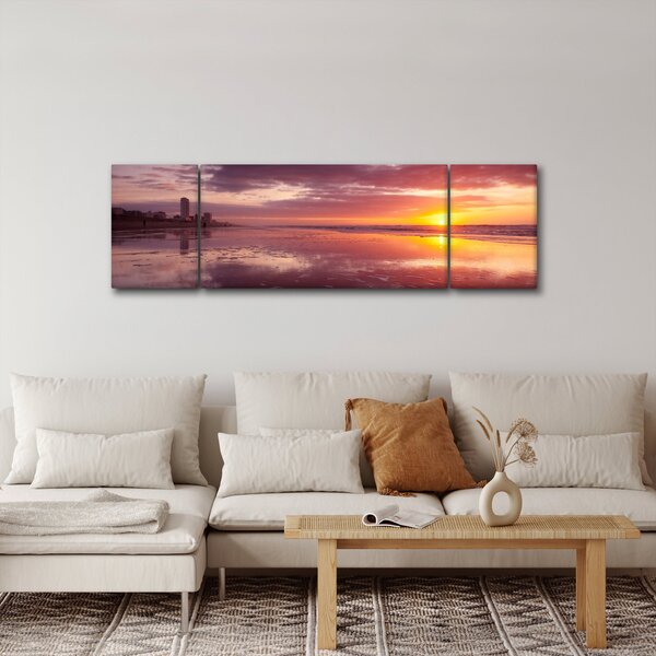 Obraz - Pláž při západu slunce (170x50 cm)