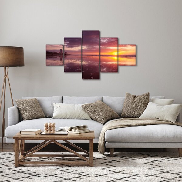 Obraz - Pláž při západu slunce (125x70 cm)