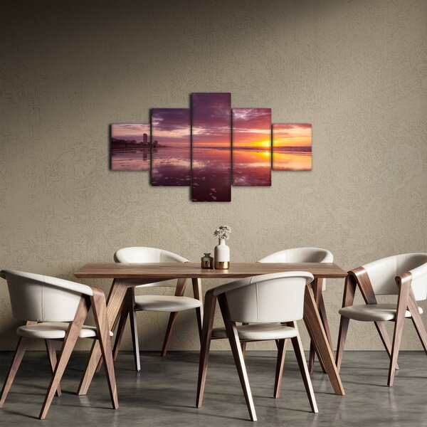 Obraz - Pláž při západu slunce (125x70 cm)