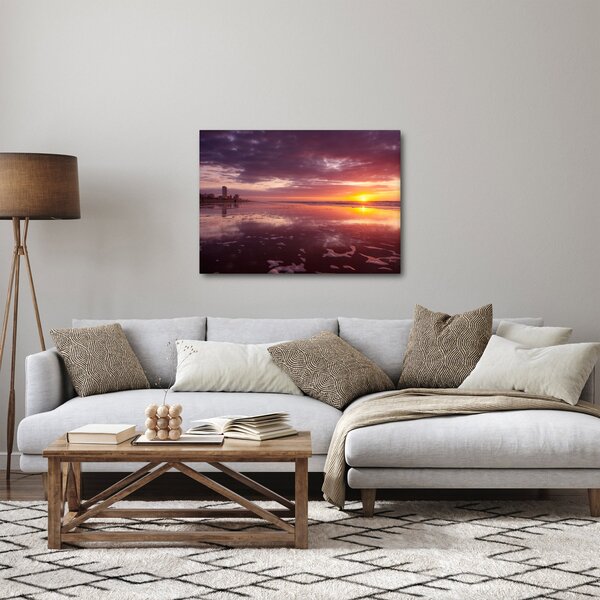 Obraz - Pláž při západu slunce (70x50 cm)