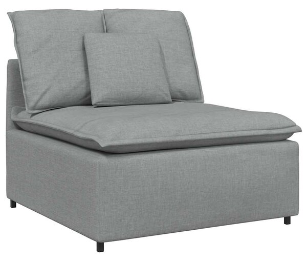 Modulární pohovka s polštáři textil světle šedá 3321147