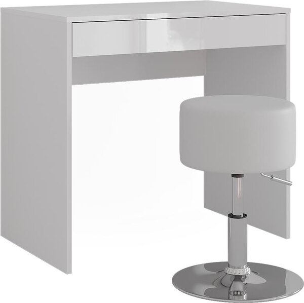 Toaletní stolek Vicco Sherry Bílá/bílý vysoký lesk 81.4 cm s stoličkou, Model 57676