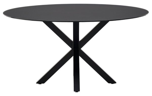 Černý skleněný jídelní stůl Kave Home Argo 150 cm
