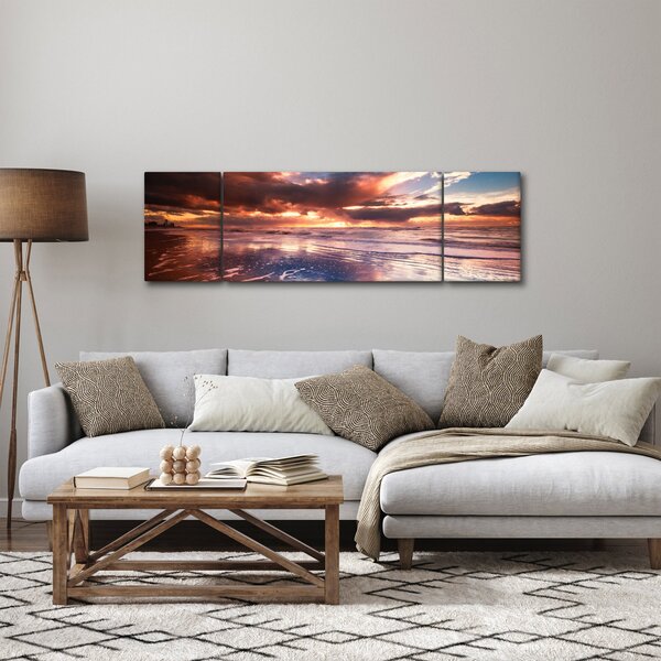 Obraz - Večerní pláž (170x50 cm)