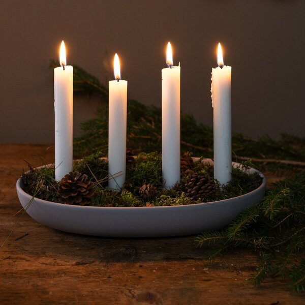 Keramický adventní svícen Gröndal Light Grey
