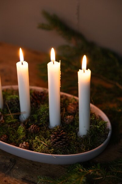 Keramický adventní svícen Gröndal Light Grey