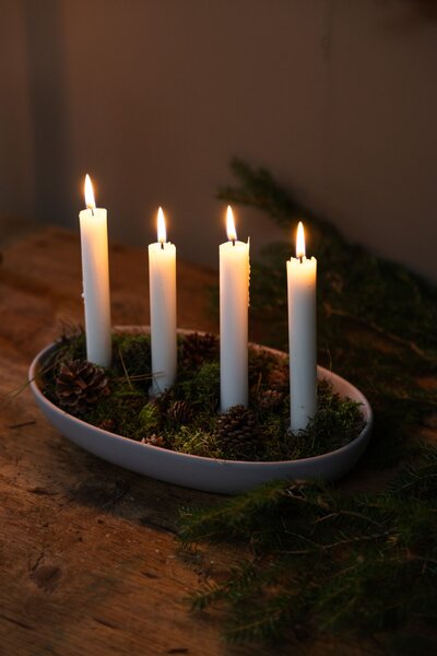 Keramický adventní svícen Gröndal Light Grey