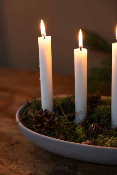 Keramický adventní svícen Gröndal Light Grey