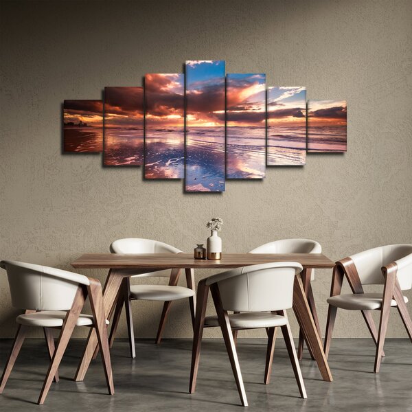 Obraz - Večerní pláž (210x100 cm)