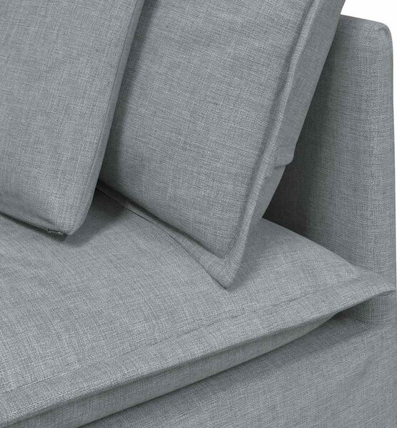 Modulární pohovka s polštáři textil světle šedá 3321237