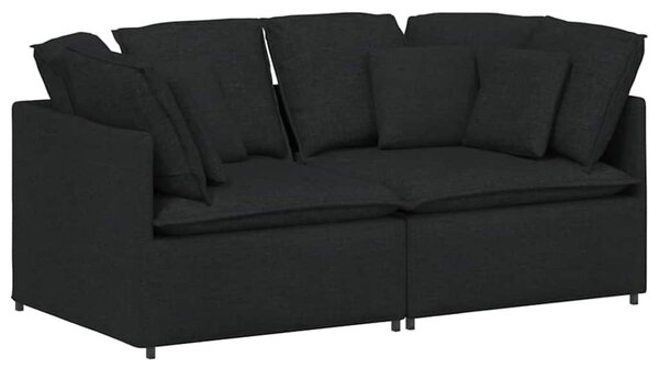 Modulární pohovka s polštáři textil černá 3321239
