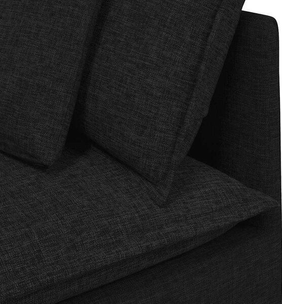 Modulární pohovka s polštáři textil černá 3321239