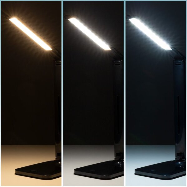 Stolní LED lampa s USB portem SPRINGOS HA7604 černá