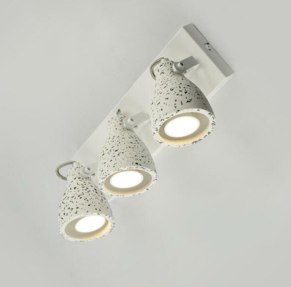 ACA Lighting nástěnné bodové svítidlo 3XGU10 bílá terrazzo 36X15X18CM DINO AR1823W36WT