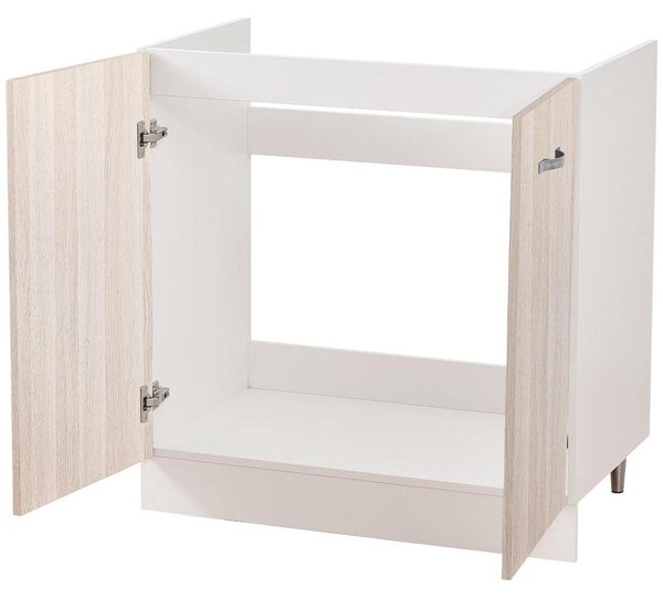 Kuchyňská spodní skříňka Olmo - 80 x 50 x 85 cm - 2 dvířka - Bez pracovního prostoru - Určena pro umyvadlo