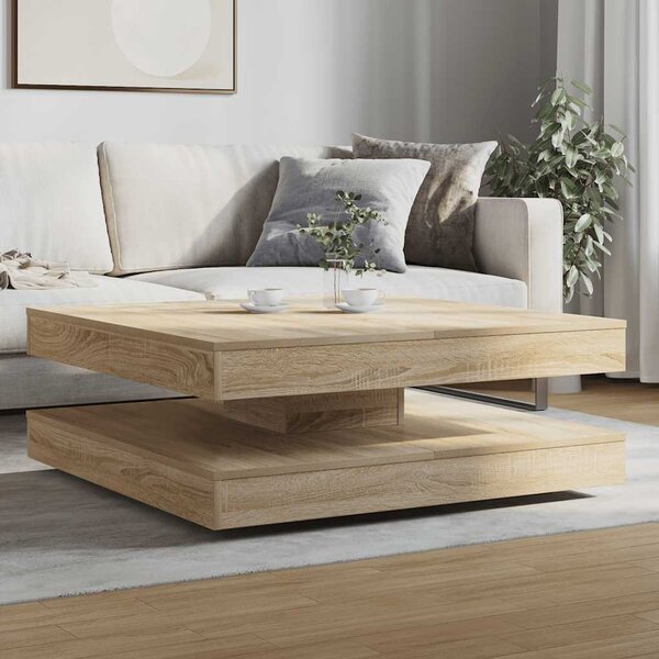 Konferenční stolek otočný o 360º dub sonoma 90x90x34,5 cm 3321353