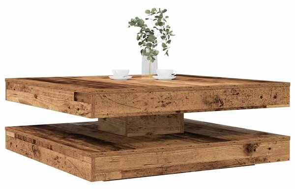 Konferenční stolek otočný o 360º old wood 90x90x34,5 cm 3321358