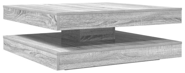 Konferenční stolek otočný o 360º šedý sonoma 90x90x34,5 cm 3321356