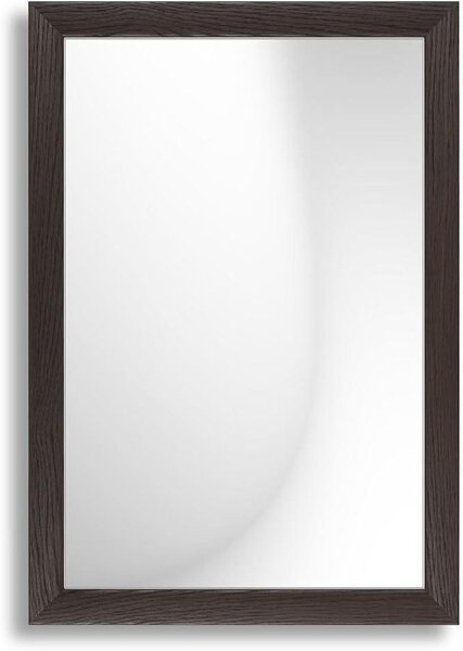 Zrcadlo na zeď 'N°3', rozměry 35x180 cm. Zrcadlo s rámem, barva wenge (tmavě hnědá). Moderní celotělové zrcadlo s rámem o šířce 38 mm. Součástí balení jsou kovové úchyty a materiál pro montáž na zeď