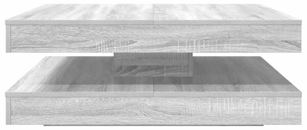 Konferenční stolek otočný o 360º šedý sonoma 90x90x34,5 cm 3321356