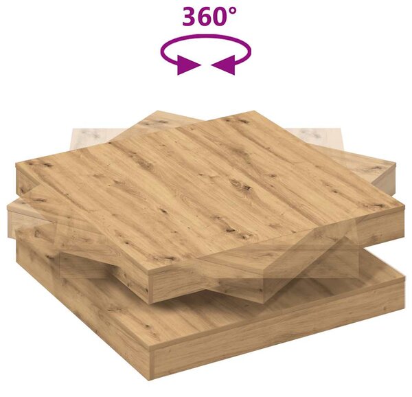 Konferenční stolek otočný o 360º dub artisan 90x90x34,5 cm 3321359