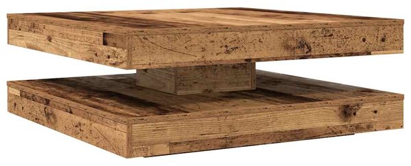 Konferenční stolek otočný o 360º old wood 90x90x34,5 cm 3321358
