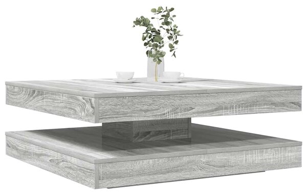 Konferenční stolek otočný o 360º šedý sonoma 90x90x34,5 cm 3321356