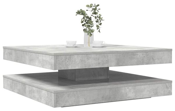 Konferenční stolek otočný o 360º betonově šedý 90x90x34,5 cm 3321354