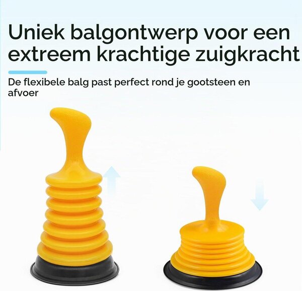 Odpichovač ucpání přísavka - Malý - 18 cm - Plast - Kuchyně, koupelna a umyvadlo