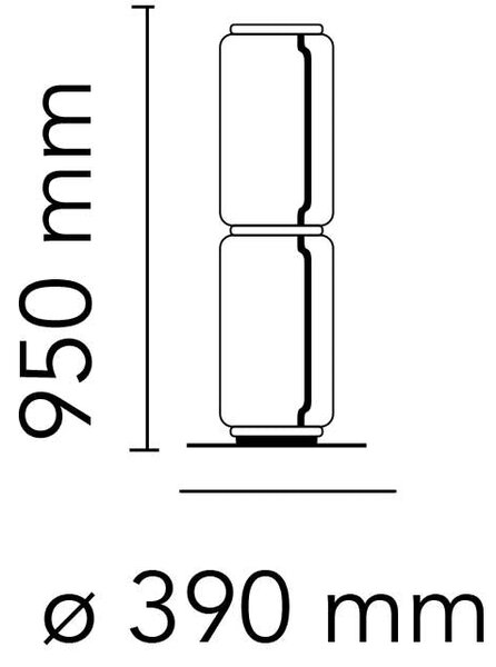 Flos Noctambule LED stojací skleněné svítidlo 3500mm