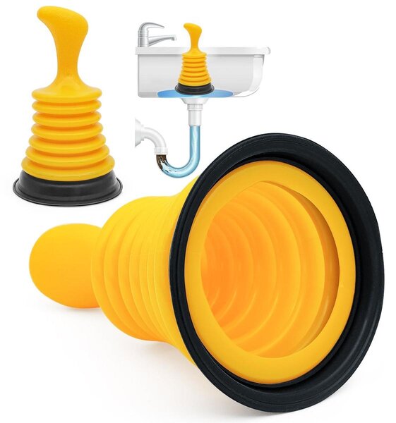 Odpichovač ucpání přísavka - Malý - 18 cm - Plast - Kuchyně, koupelna a umyvadlo