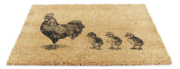 Rohožka z kokosového vlákna 40x60 cm Chickens and Chicks – Artsy Doormats