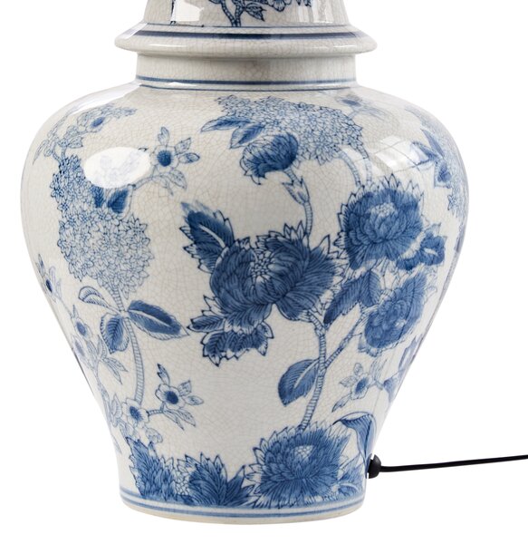 Stolní lampa SORRAIA Porcelán Bílá/Modrá