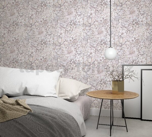 Vliesové tapety na zeď Botanica 33954, rozměr 10,05 m x 0,53 m, květy netřesků růžové, MARBURG