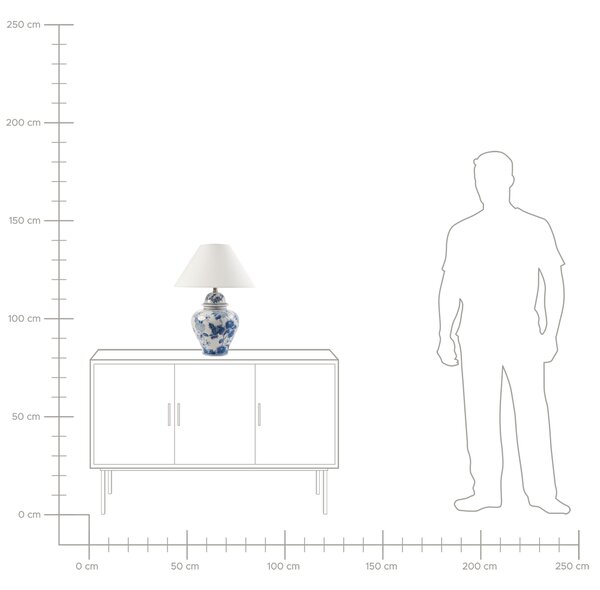 Stolní lampa SORRAIA Porcelán Bílá/Modrá