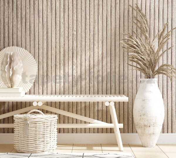 Vliesové tapety na zeď Botanica 33957, rozměr 10,05 m x 0,53 m, obkladové panely bělený dub, MARBURG