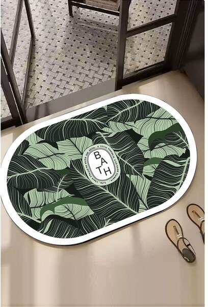 Zelená koupelnová předložka 60x100 cm Aleas – Foutastic
