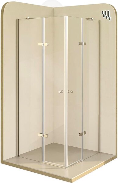 Sprchový kout 75x75 cm, rohový sprchový kout s vchodem z rohu, výška 180 cm, bezpečnostní sklo ESG o tloušťce 6 mm, čiré, s nano-povlakem – DK19