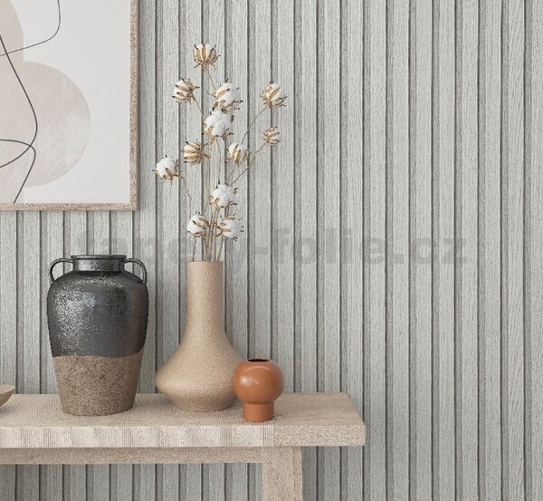 Vliesové tapety na zeď Botanica 33956, rozměr 10,05 m x 0,53 m, panel dub bílý, MARBURG