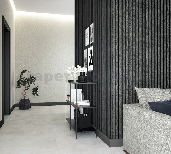 Vliesové tapety na zeď Botanica 33961, rozměr 10,05 m x 0,53 m, obkladové panely dub šedo-černý, MARBURG