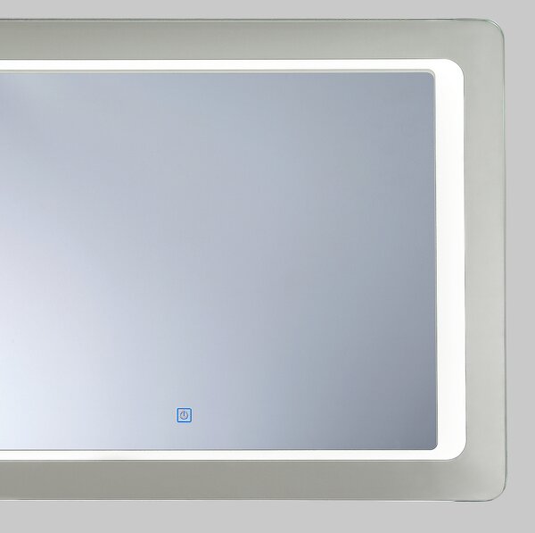 LED koupelnové zrcadlo WASSY 80 cm 60 cm Stříbrná