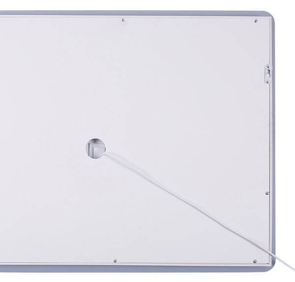 LED koupelnové zrcadlo WASSY 80 cm 60 cm Stříbrná