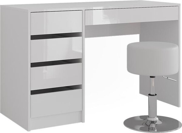Toaletní stolek Vicco Sherry Bílá/bílý vysoký lesk 119.8 cm se stolicí, Model 57600