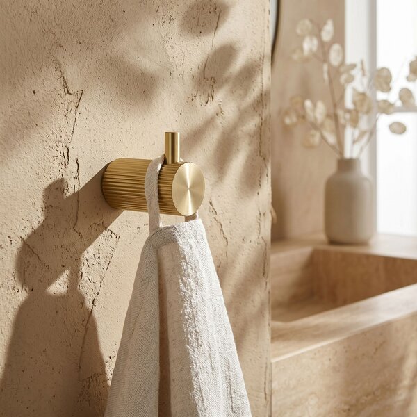 Koupelnový háček 64104 SOLO Brush Gold
